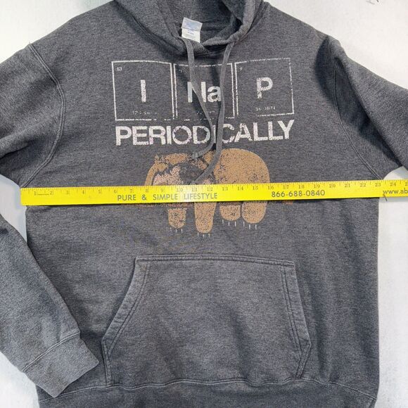 I Nap Periodically Sloth Hoodie Funny Science Lover Sweatshirt Unisex Size L - Picture 6 of 7